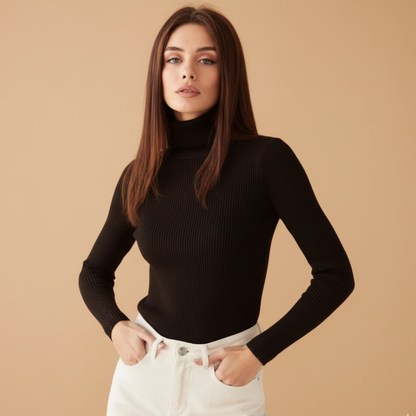 Women's Soft Crew Neck Sweater with Long Sleeves