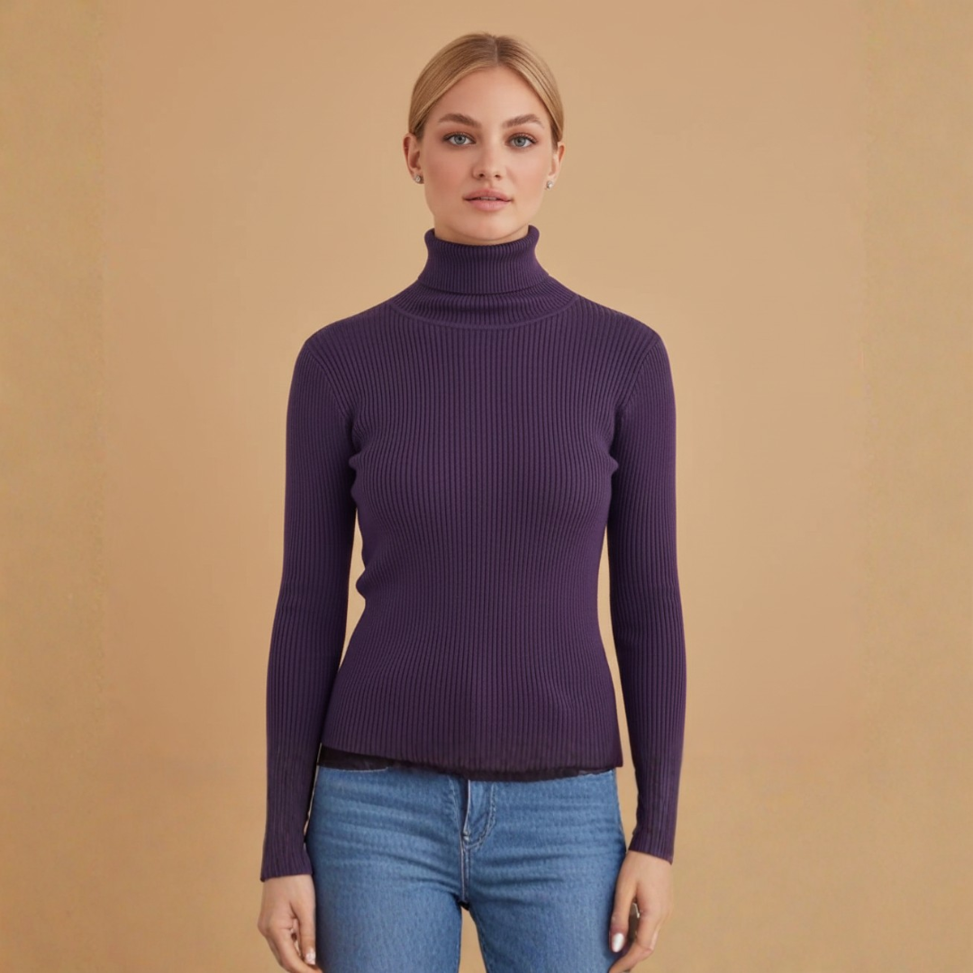 Women's Soft Crew Neck Sweater with Long Sleeves