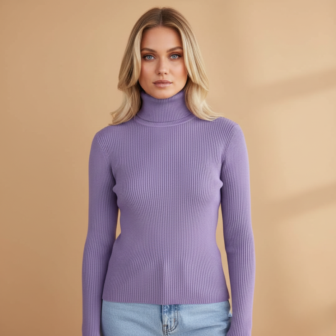 Women's Soft Crew Neck Sweater with Long Sleeves