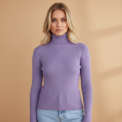 Women's Soft Crew Neck Sweater with Long Sleeves
