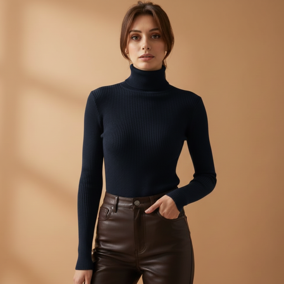 Women's Soft Crew Neck Sweater with Long Sleeves