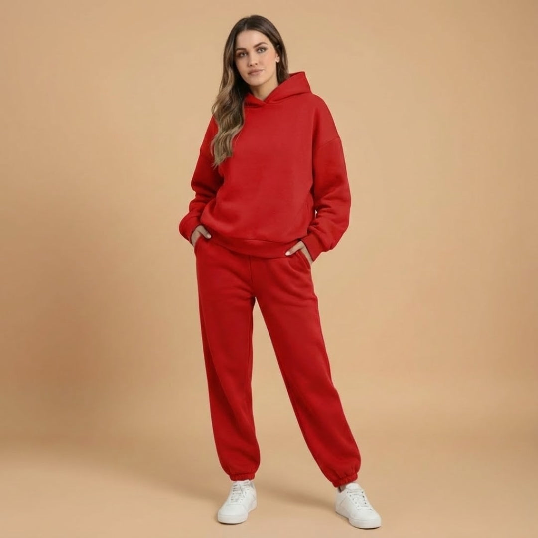 Ladies Comfortable Hooded Tracksuit Set