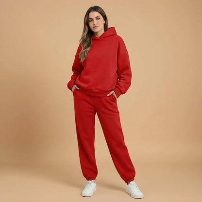 Ladies Comfortable Hooded Tracksuit Set