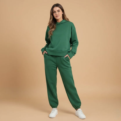 Ladies Comfortable Hooded Tracksuit Set