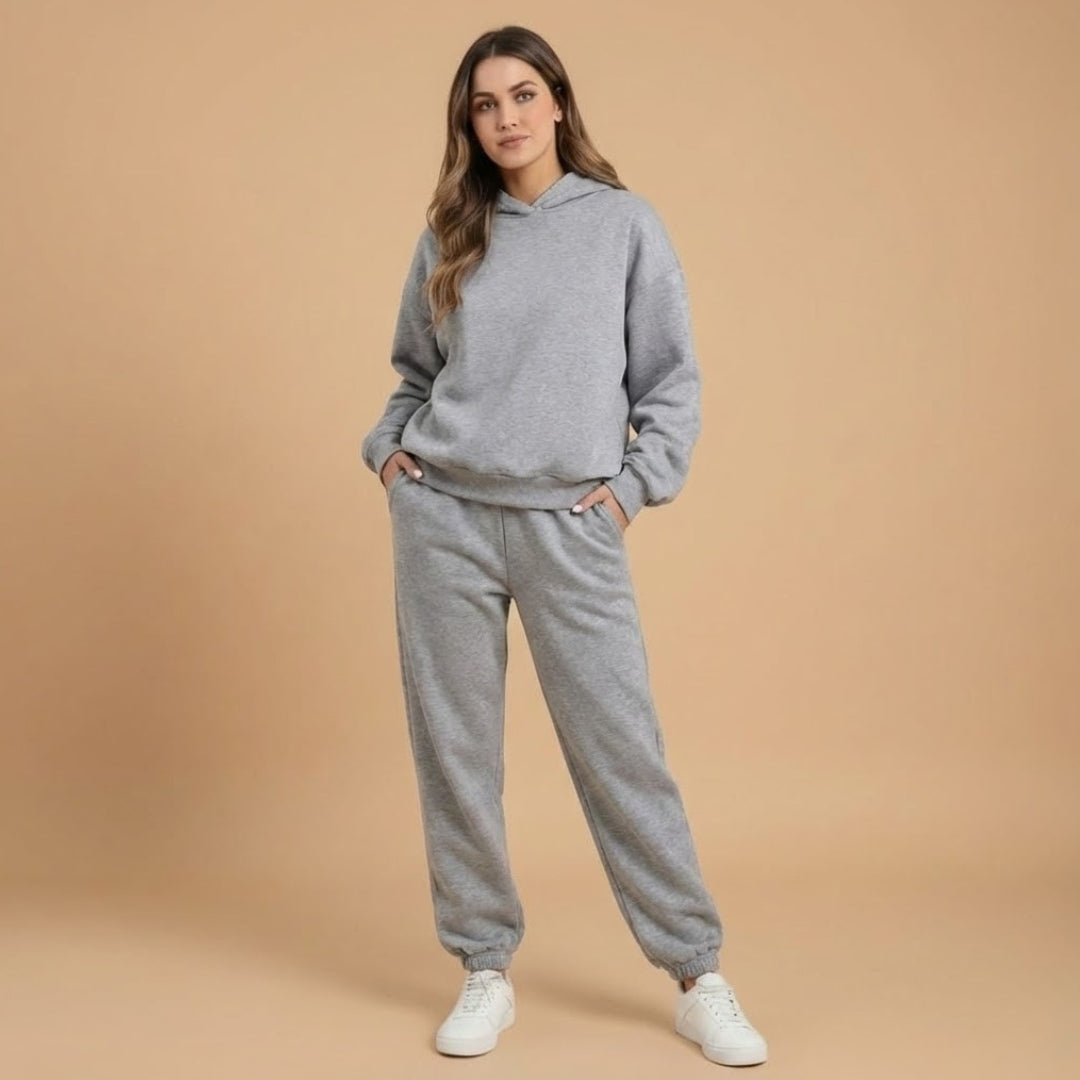 Ladies Comfortable Hooded Tracksuit Set