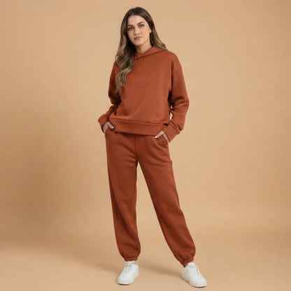 Ladies Comfortable Hooded Tracksuit Set