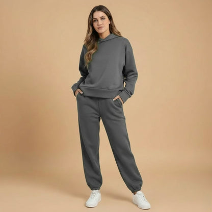 Ladies Comfortable Hooded Tracksuit Set