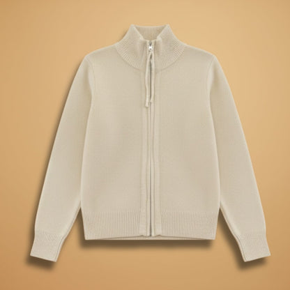 Ladies' Long Sleeve Button Cardigan with High Neck - Modish World