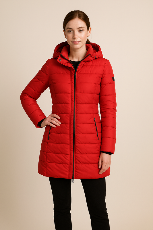 Warm Women's Puffer Parka Jacket with Hood - Modish World