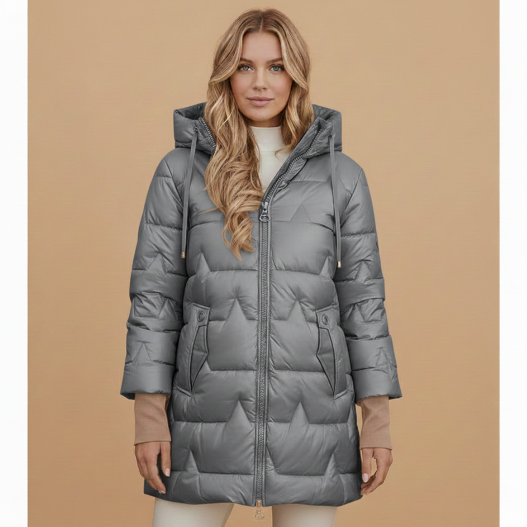 Warm Quilted Parka Jacket for Women
