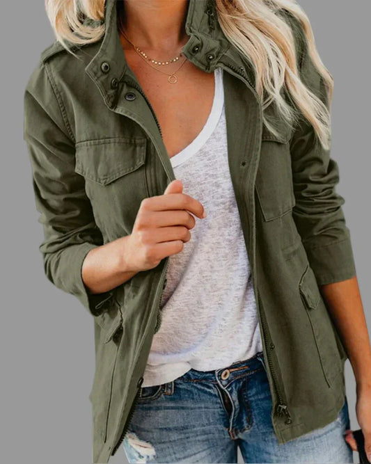 Casual Water Resistant Womens Jacket - ModishWorld