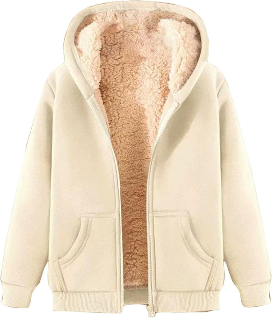 Women's Cozy Zip Up Hooded Sweatshirt - Modish World