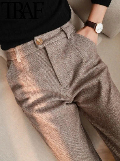 Ladies Slim Fit Office Pants - Classic Tailored Style