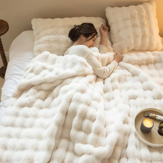 Warm Fuzzy Bed Throw Blanket - ModishWorld