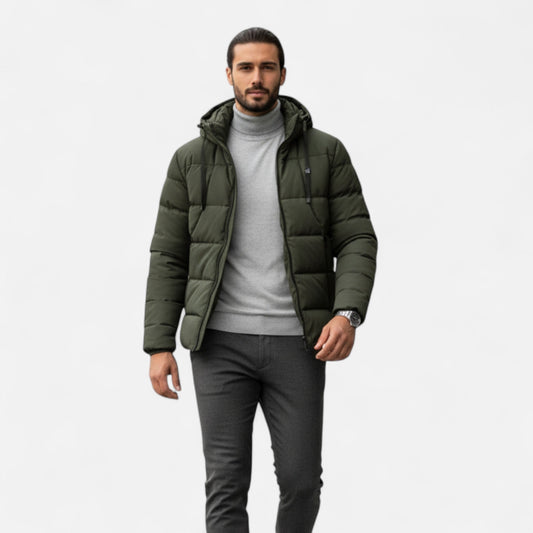 Warm Men's Insulated Hooded Bomber Jacket - Modish World