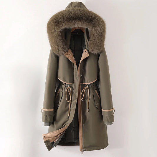Warm Women's Puffer Coat with Hood - ModishWorld