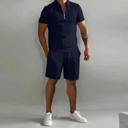Classic Mens Two Piece Polo Shorts Set