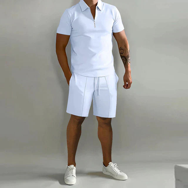 Classic Mens Two Piece Polo Shorts Set