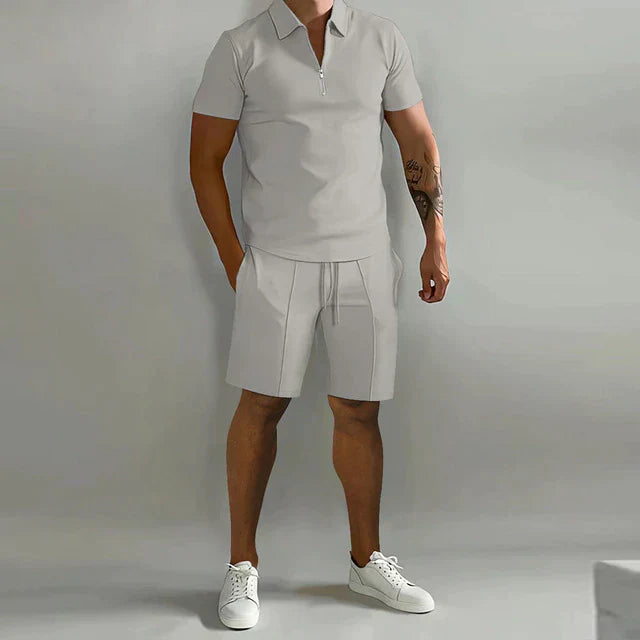 Classic Mens Two Piece Polo Shorts Set