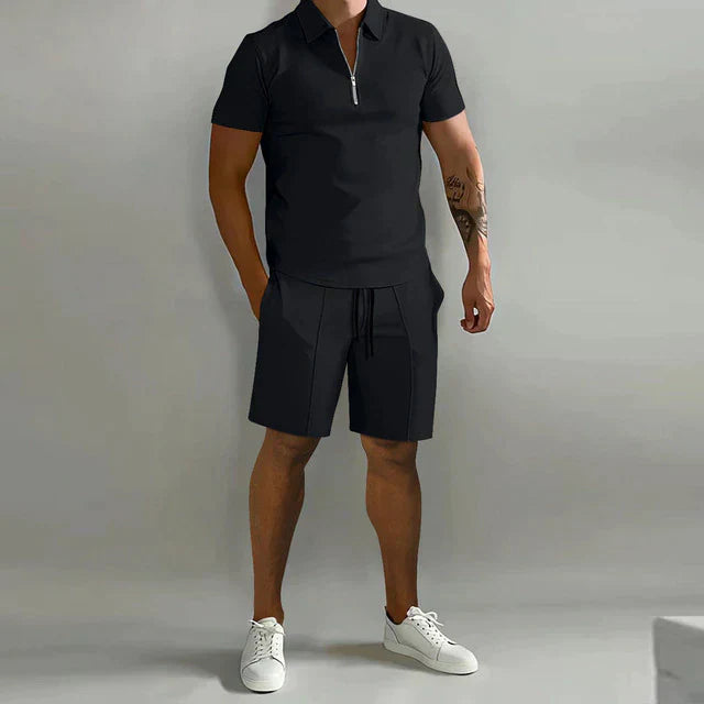 Classic Mens Two Piece Polo Shorts Set - ModishWorld
