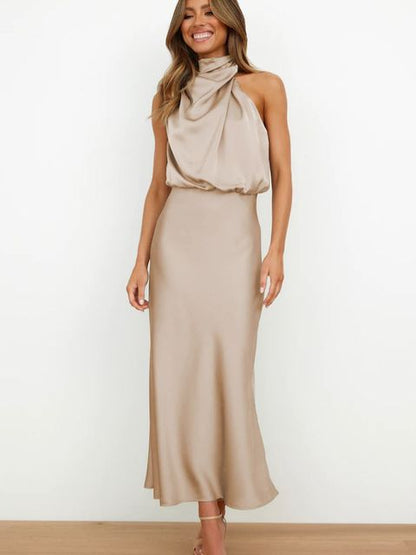 Luxury Silk Party Dress for Ladies