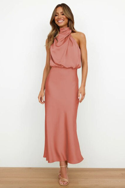 Luxury Silk Party Dress for Ladies