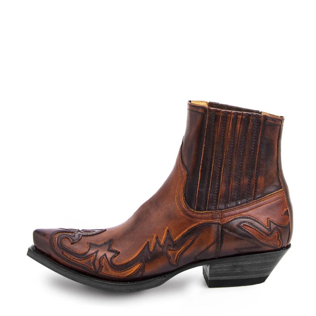 Men's Low Cowboy Slip On Boots - Durable & Comfortable