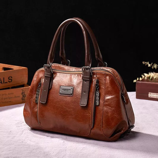 Classic Vintage Leather Handbag - ModishWorld