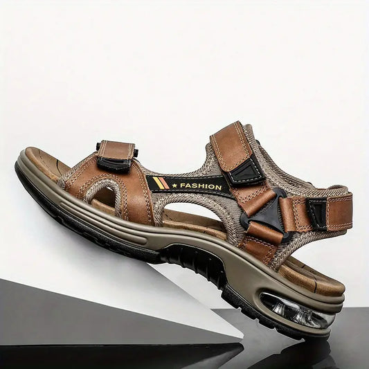 Comfortable Men's Leather Sport Sandals - Adjustable Straps - Modish World