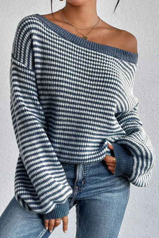 Chic Off The Shoulder Knit Sweater - Modish World