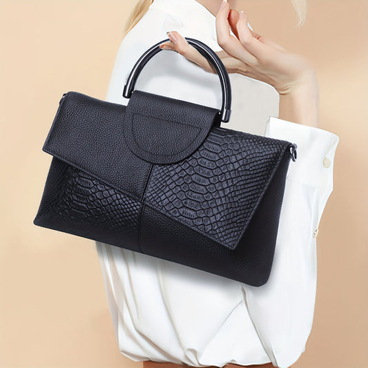 Women's Leather Crossbody Purse - Classic Strap & Zipper Top - ModishWorld