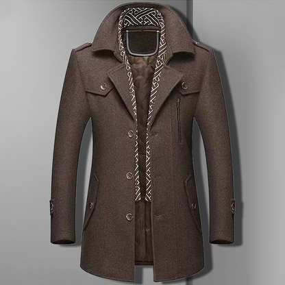 Classic Men's Button Front Coat - ModishWorld