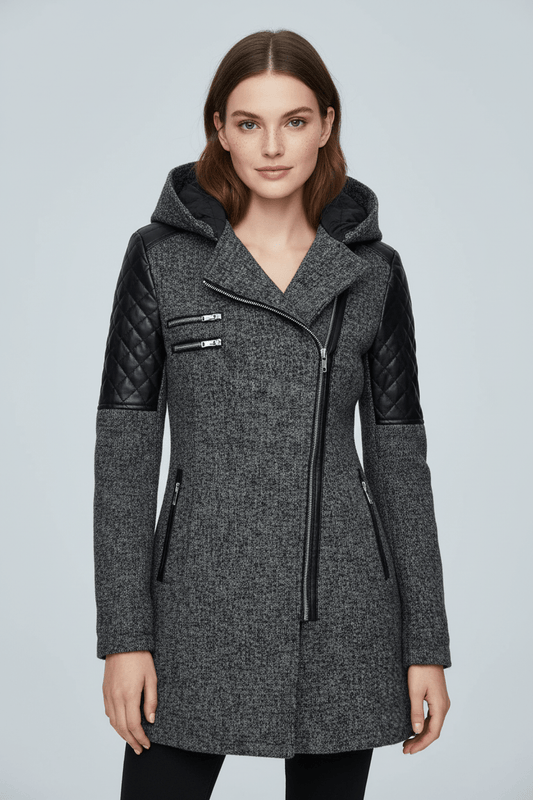 Women's Quilted Parka Jacket with Hood - Modish World