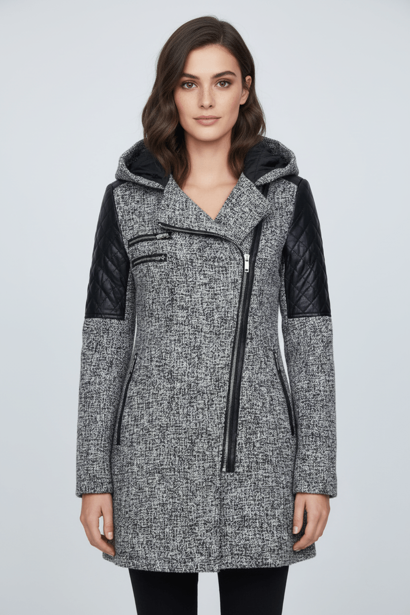 Women's Quilted Parka Jacket with Hood