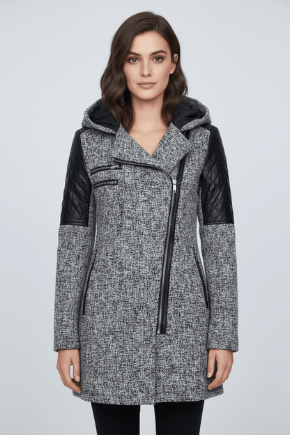 Women's Quilted Parka Jacket with Hood