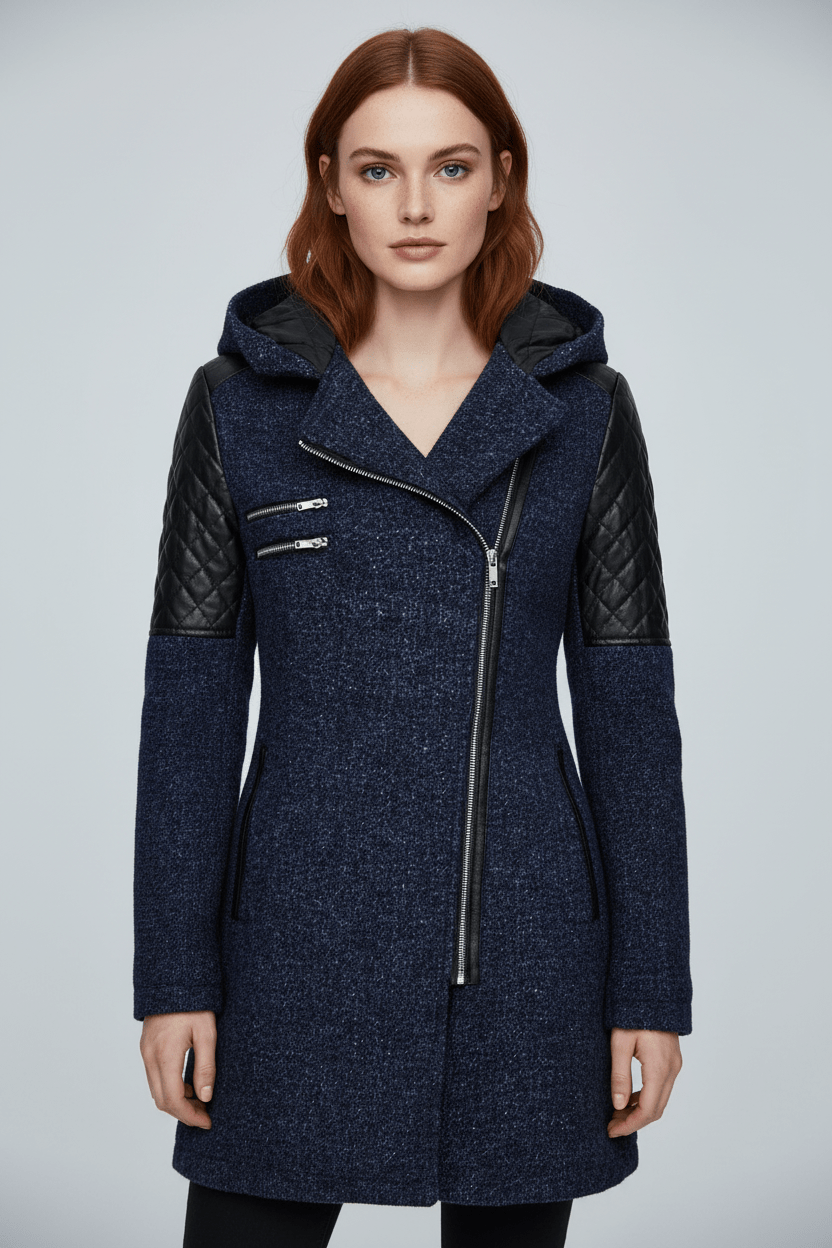 Women's Quilted Parka Jacket with Hood