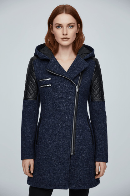 Women's Quilted Parka Jacket with Hood
