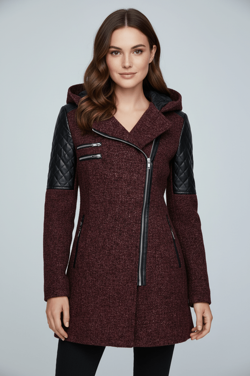 Women's Quilted Parka Jacket with Hood