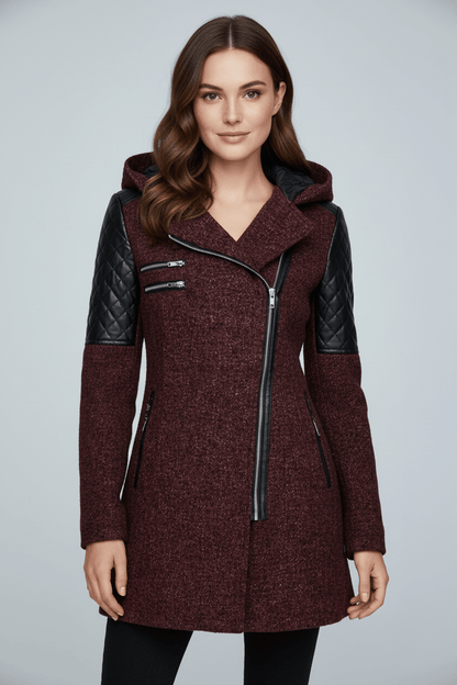 Women's Quilted Parka Jacket with Hood