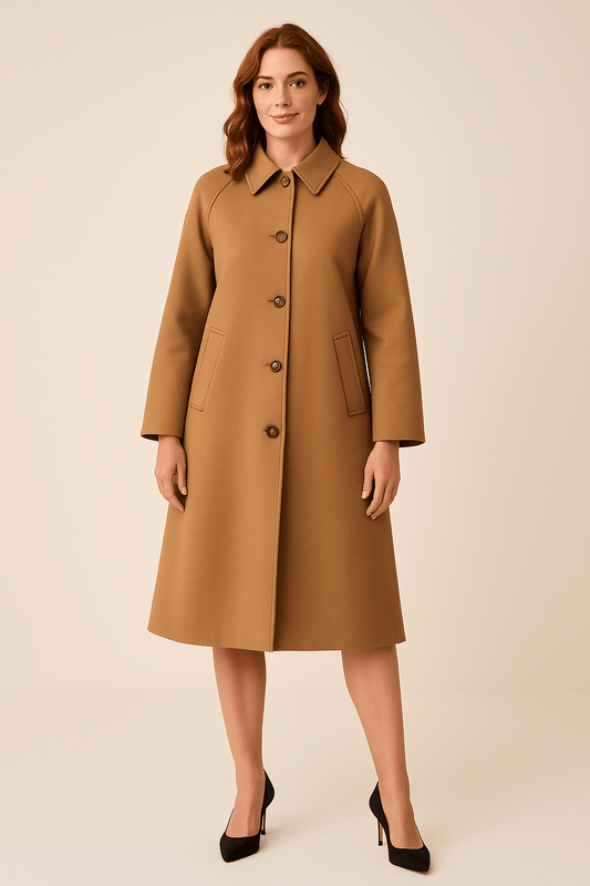 Classic Women's Waterproof Trench Coat with Plaid Lining - Modish World