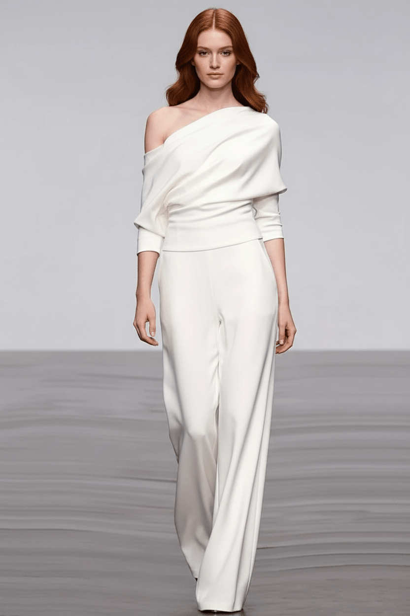 July Elegant Spring Jumpsuit With Single Breasted Neckline – Modish World