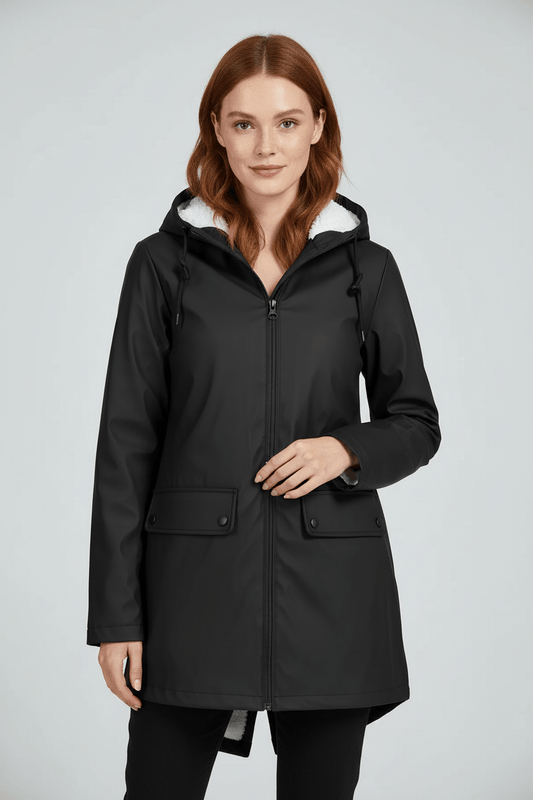 Warm Waterproof Ladies Hooded Trench Coat - Modish World