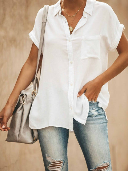 Casual Fit Short Sleeve Cotton Shirt - ModishWorld