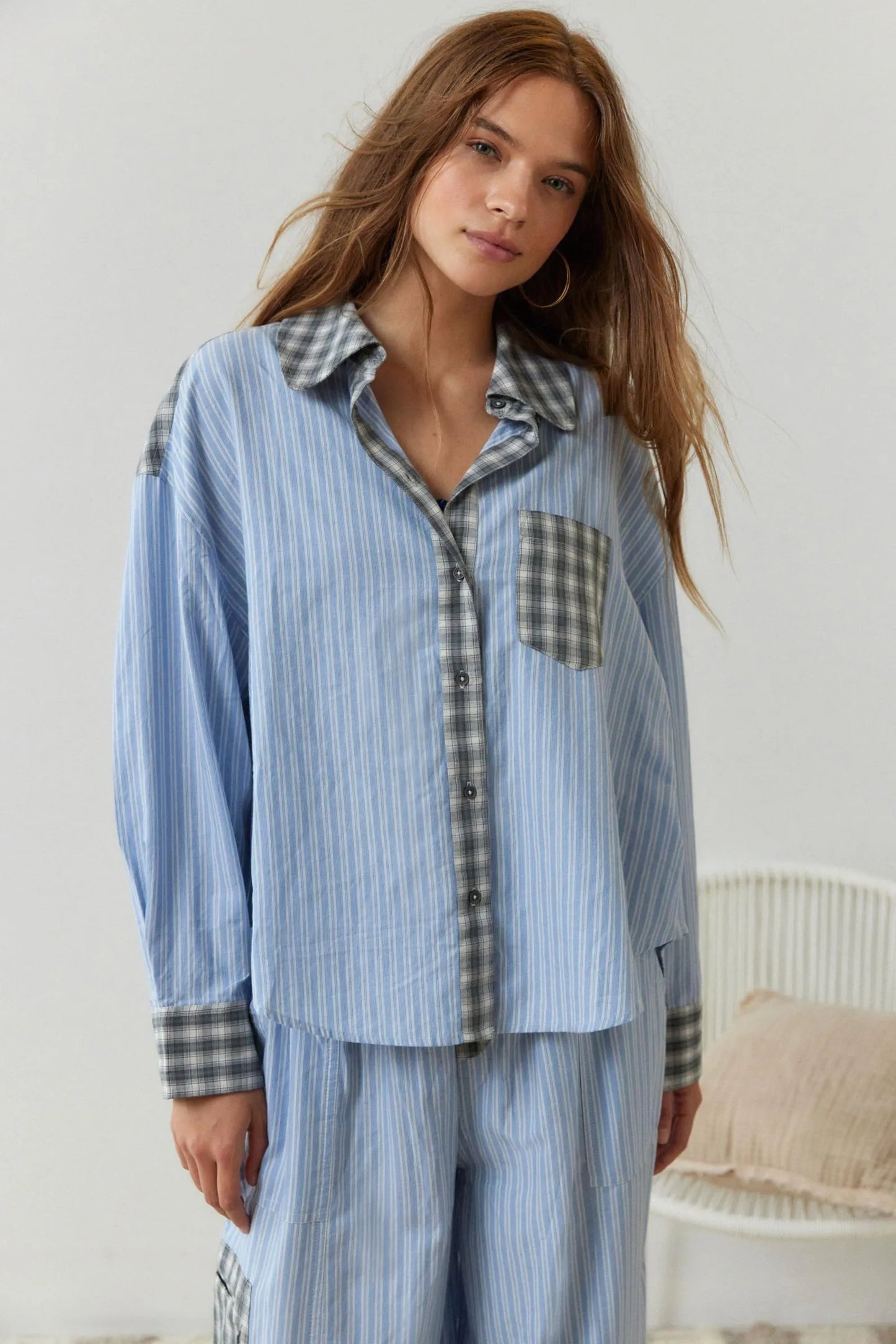 Comfortable Striped Pajama Set for Women