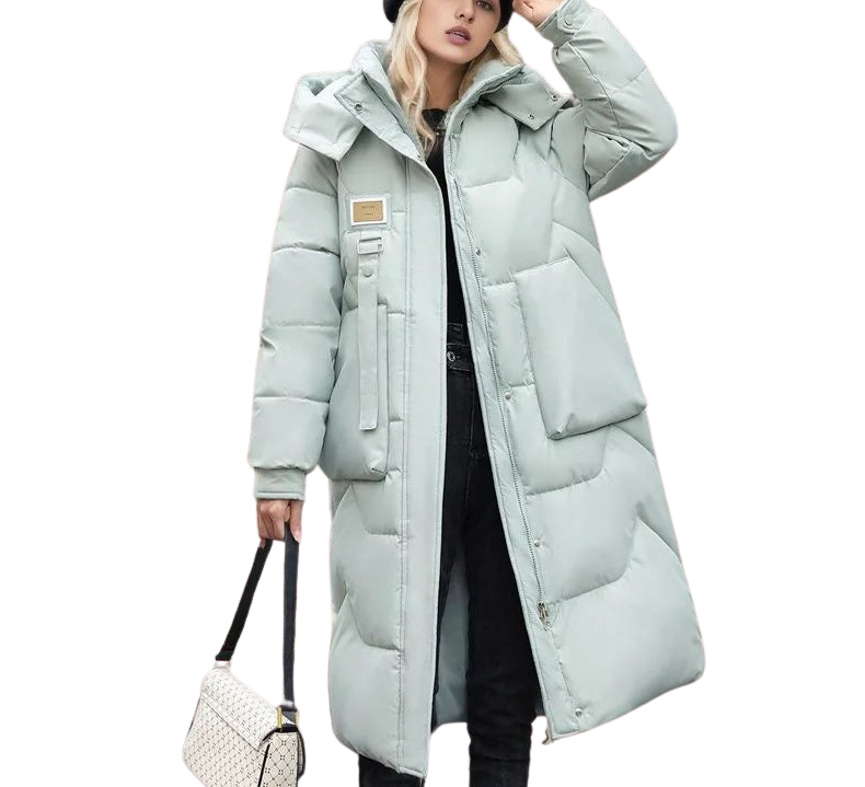Warm Women's Parka Coat with Hood