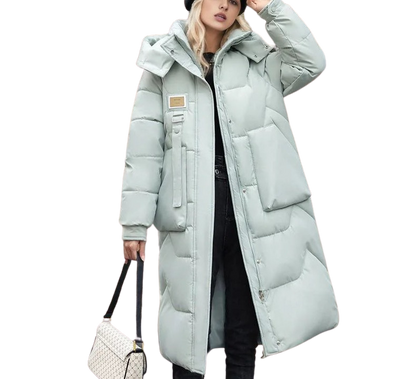 Warm Women's Parka Coat with Hood