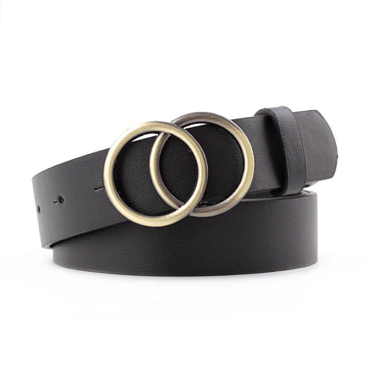 Fashionable Womens Leather Belt with Silver Buckle - ModishWorld