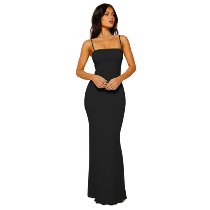 Chic Sleeveless Floor Length Dress for Ladies