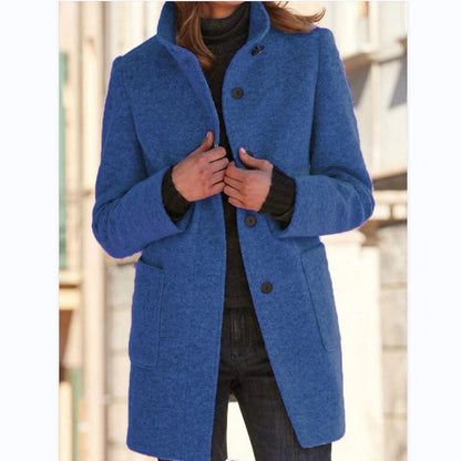 Ladies Classic Coat with Side Pockets