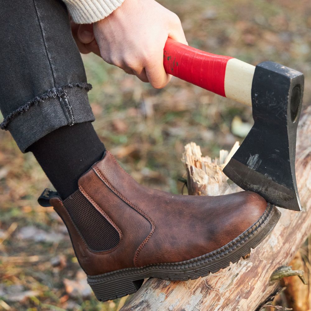 Men's Elastic Ankle Boots - Slip On Chelsea Style